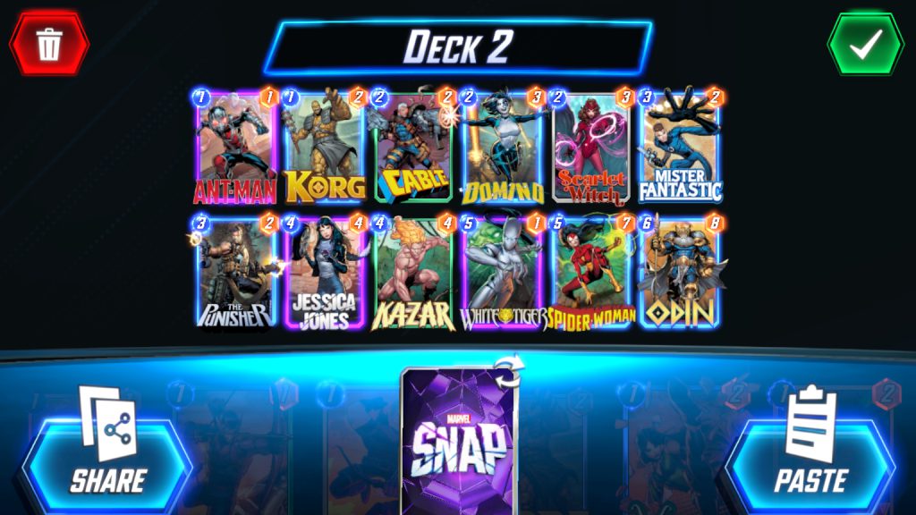 Deck di Marvel Snap