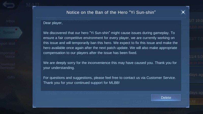 Yi Sun-shin Terkena Banned