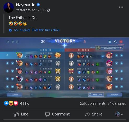 neymar mobile legends