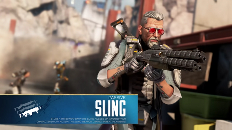 Sling, kemampuan pasif Ballistic di Apex Legends